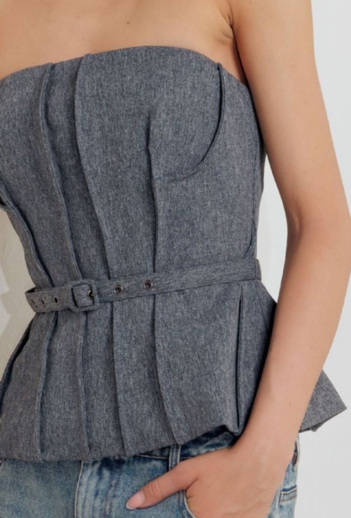 Solid Woven Tube Top
