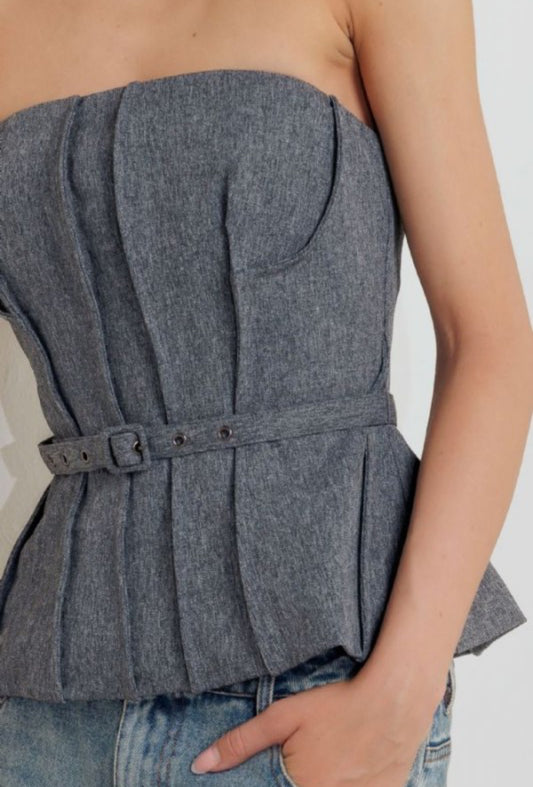 Solid Woven Tube Top