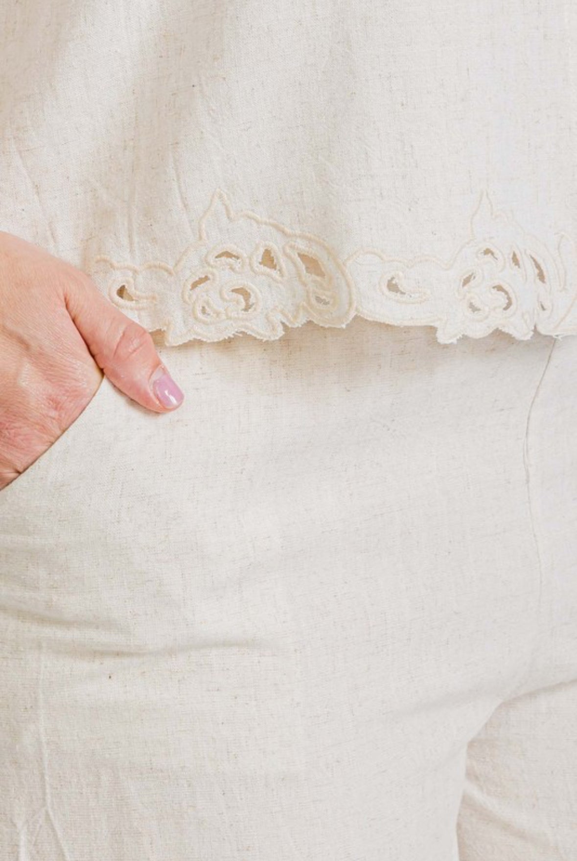 Plus Size Set, Linen Fabric