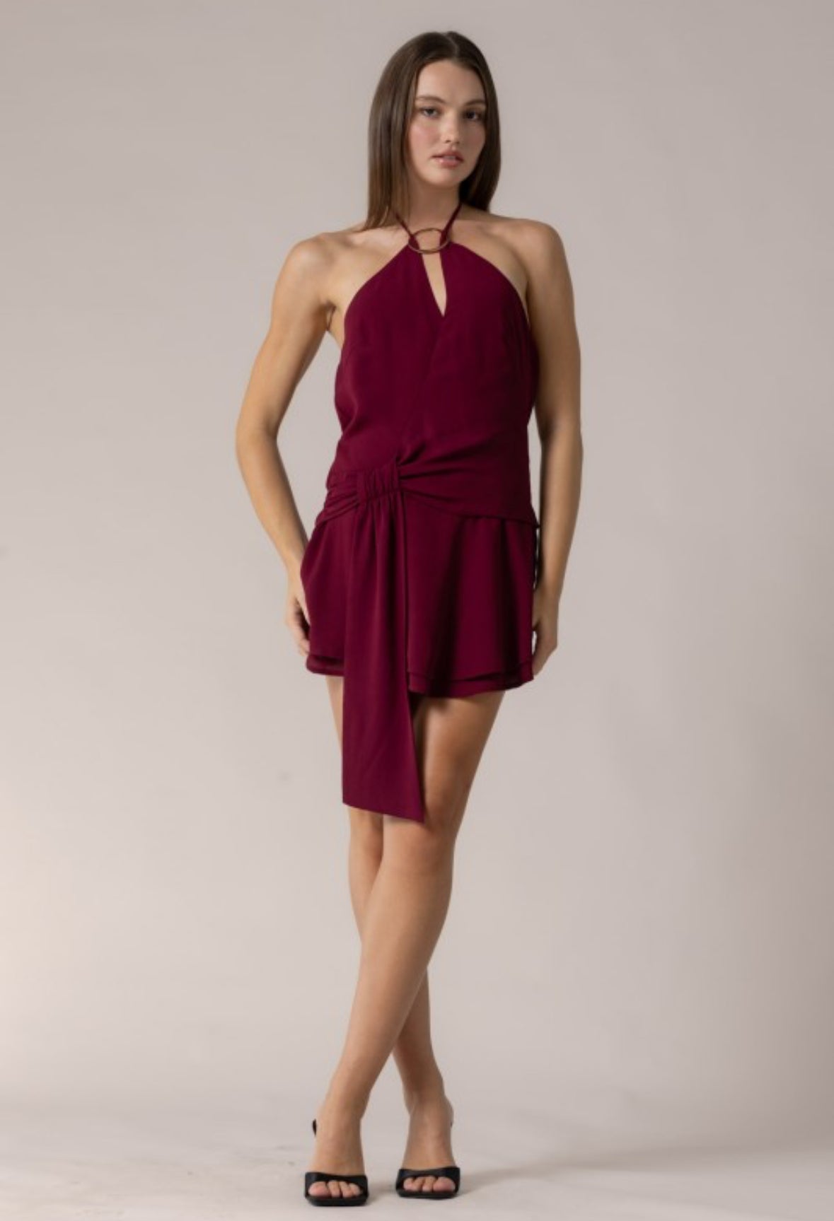 Vestido Halter Vino