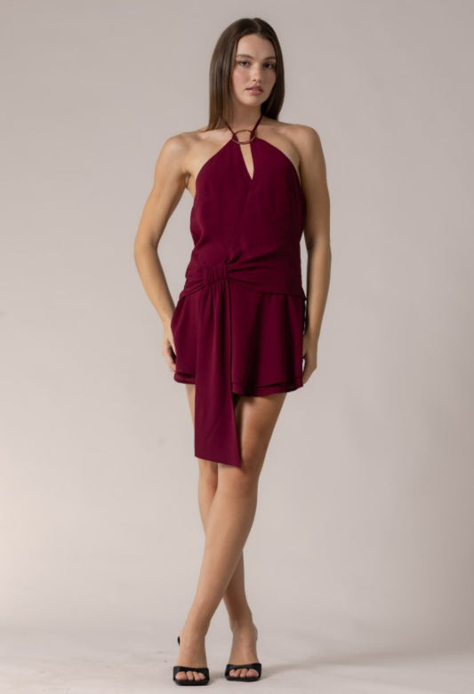 Vestido Halter Vino