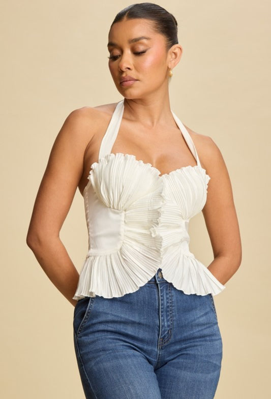 Peyton Pleated Top￼